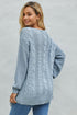 Love Letters Cable Knit Lace Up Sweater